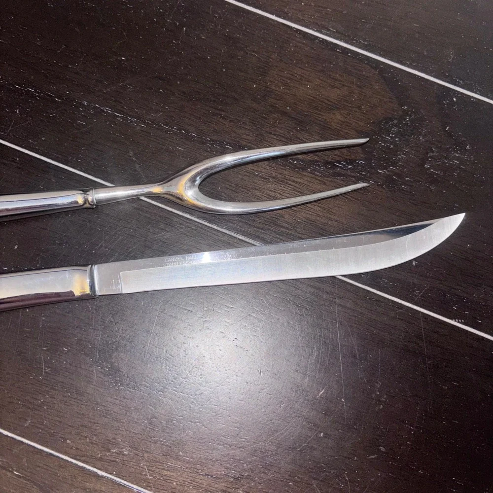 Carvel Hall | Vintage |‎ Mid Century Modern | Stainless Steel Carving Set